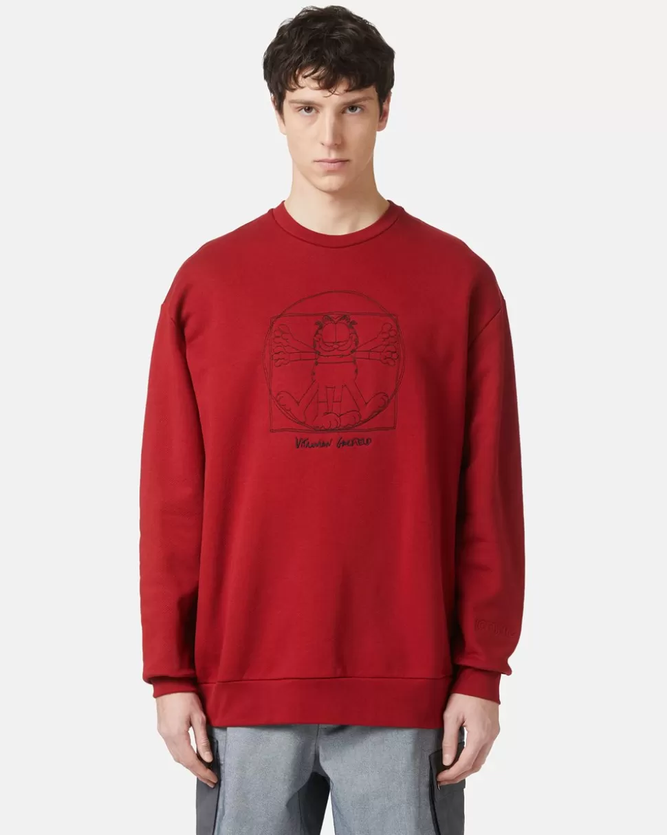 Iceberg Red Over-fit Sweatshirt | Garfield | Sweatshirts