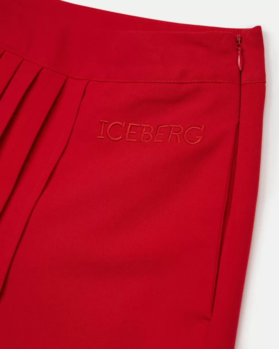 Iceberg Red Tennis Style Shorts | Kids Girl Fw24