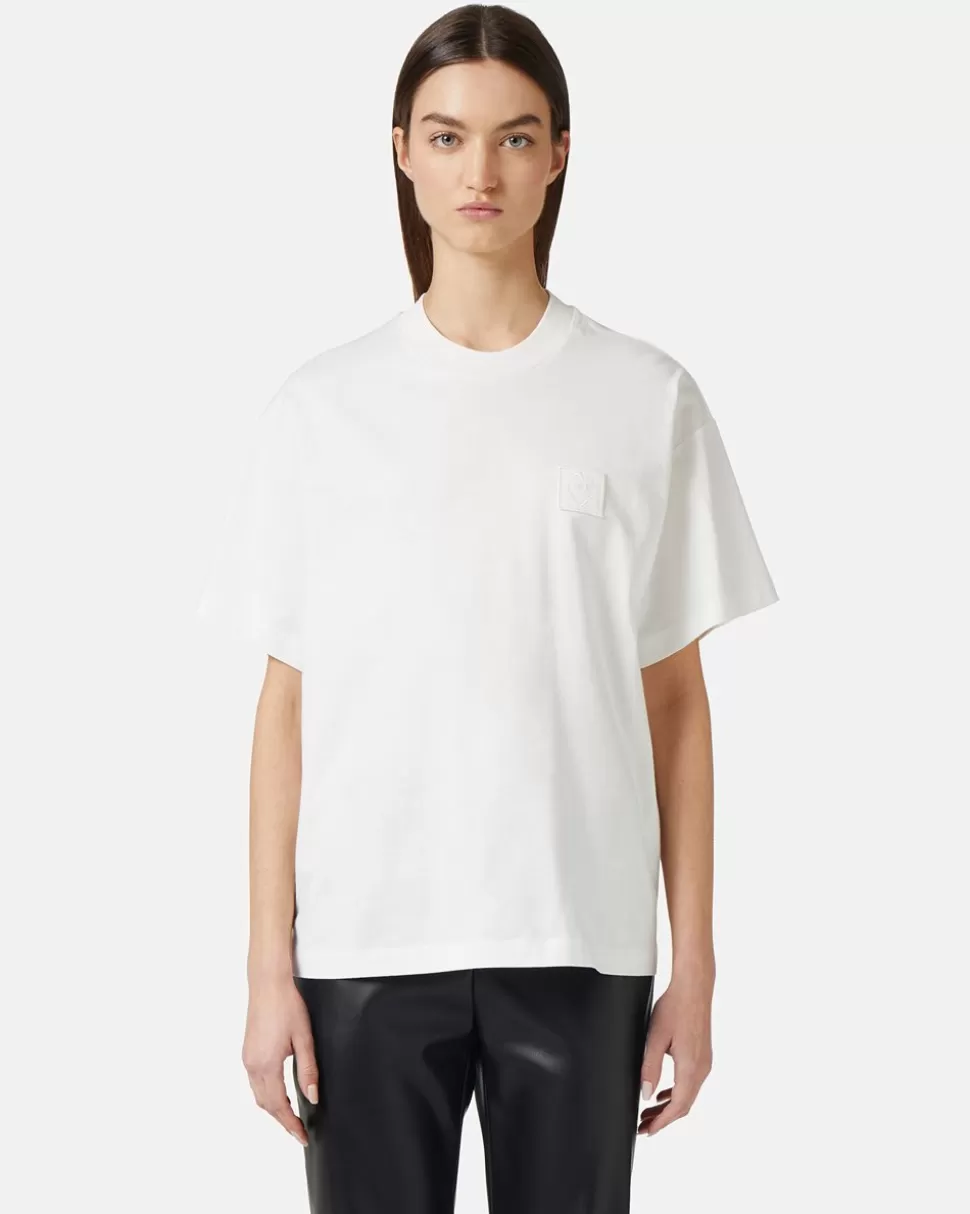 Iceberg Regular Fit T-shirt In Cotton Jersey | Women T-Shirts And Tops