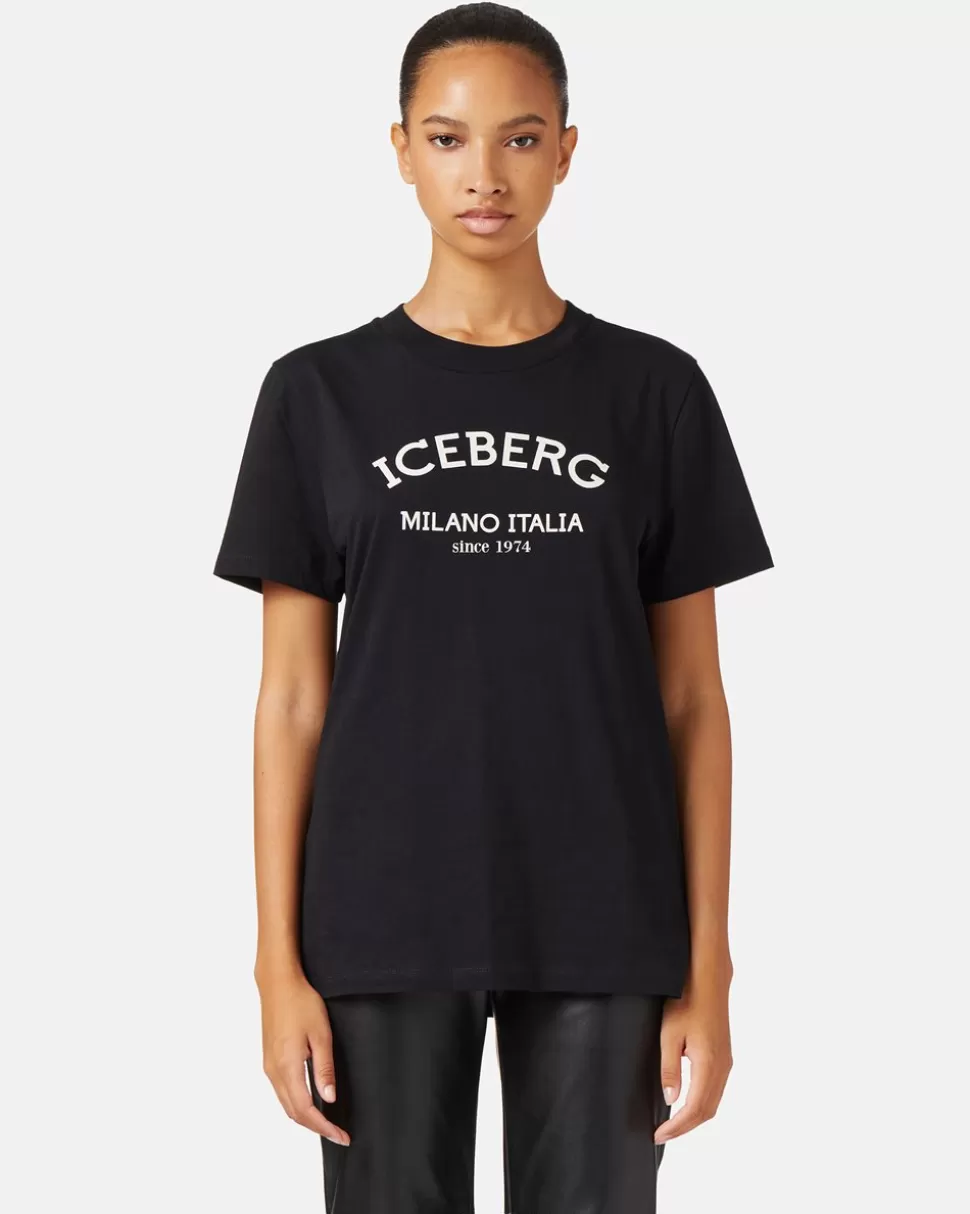 Iceberg Regular Fit T-shirt In Cotton Jersey | Women T-Shirts And Tops