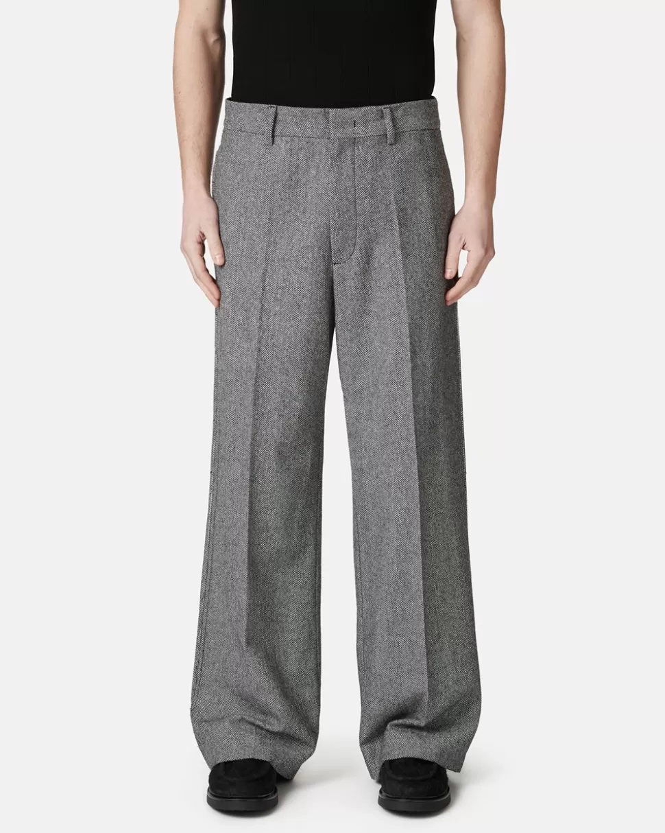 Iceberg Regular-waisted Trousers In Wool Blend | Wool Double | Mix Material