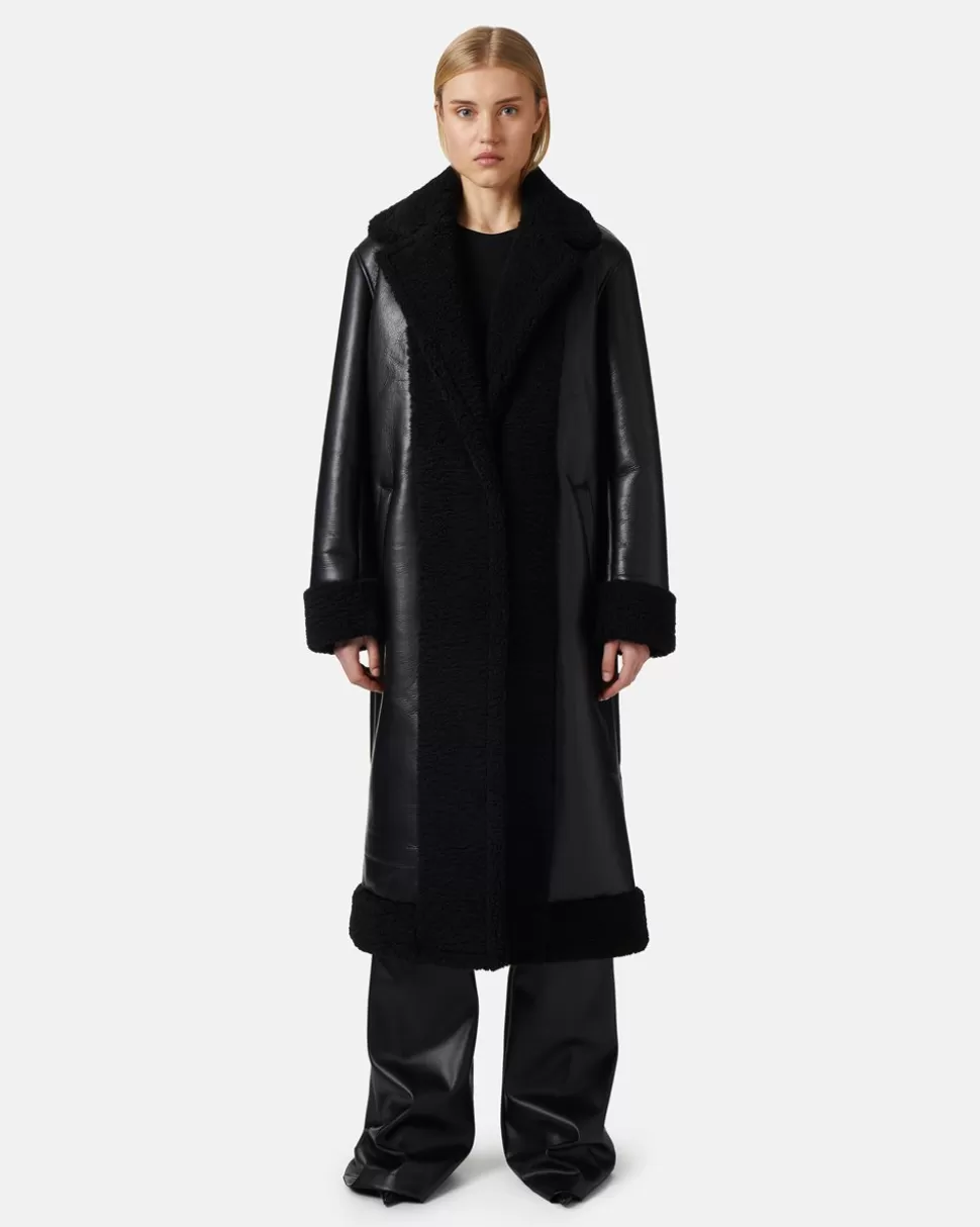 Iceberg Relaxed Fit Faux Leather Coat | Women Cactus Snake | Outerwear