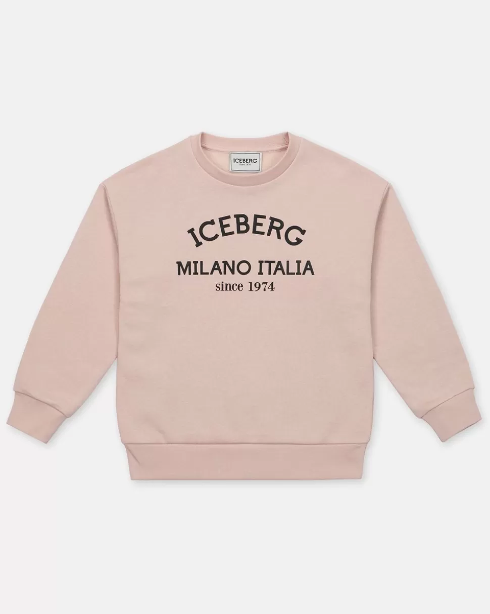 Iceberg Rose Crewneck Sweatshirt With Logo | Kids/BOY Boy Fw24