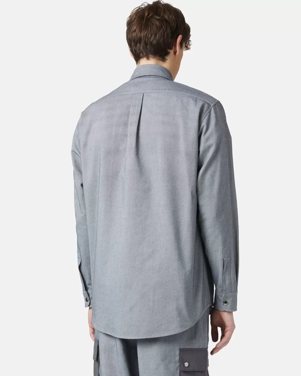 Iceberg Shirt In Melange Technical Gabardine | Shirts