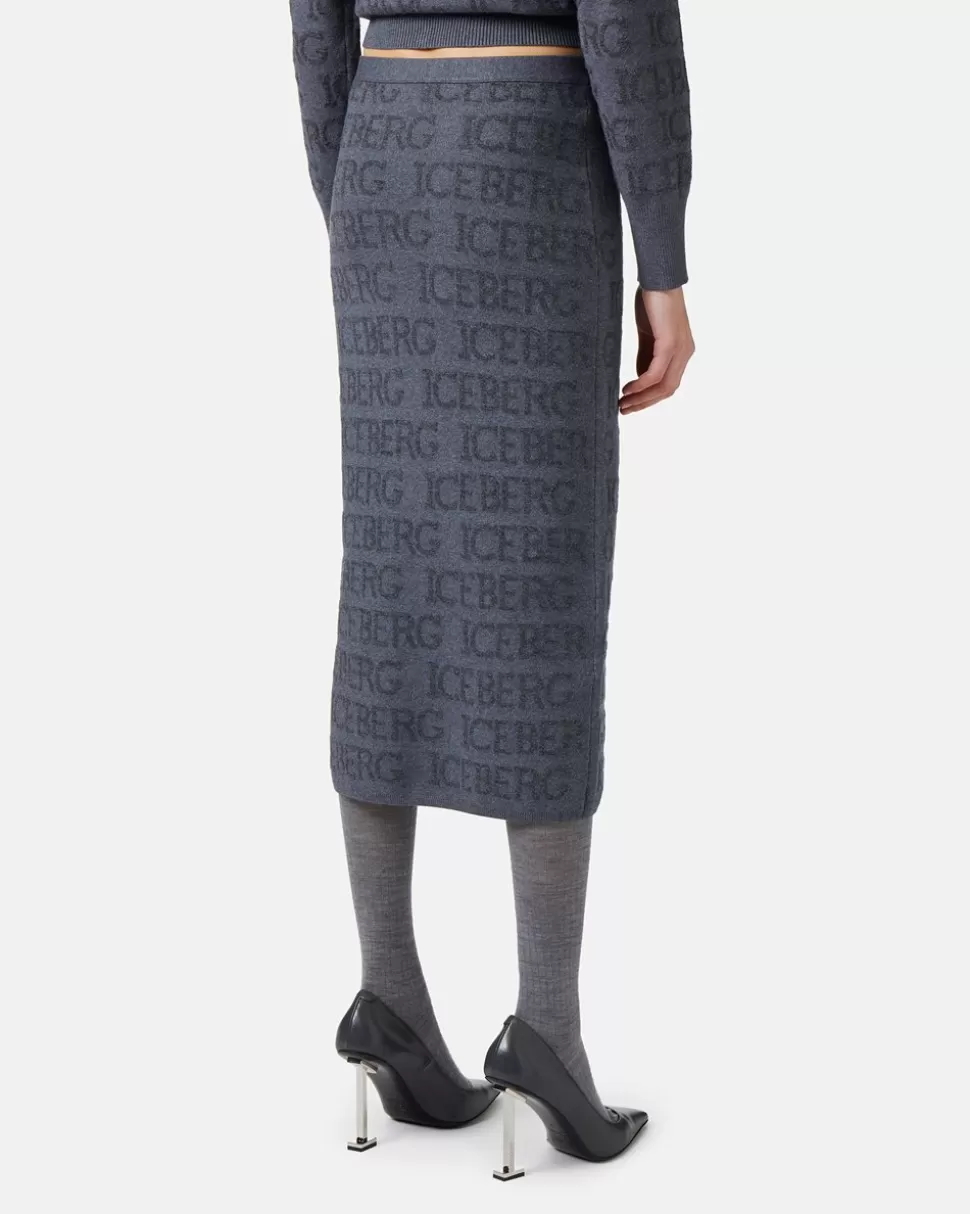 Iceberg Skirt With Pattern | Women Knitwear | Dresses And Skirts