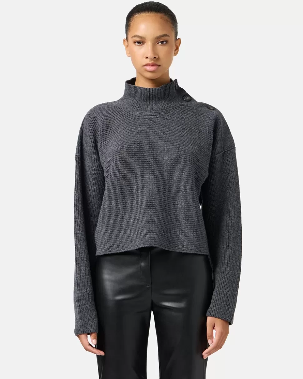 Iceberg Sporty Turtleneck Sweater With Logo | Women Knitwear