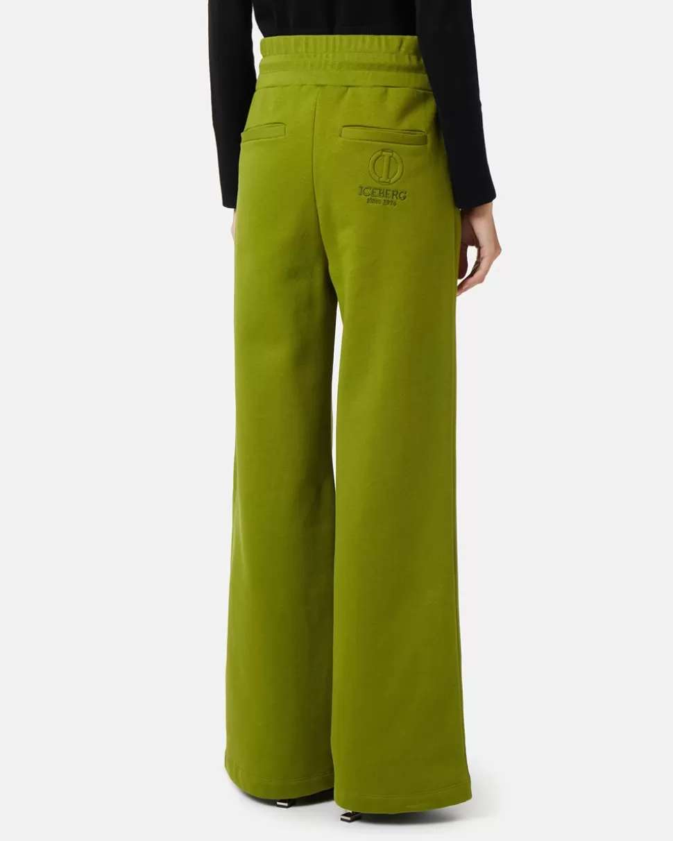 Iceberg Sustainable Cotton Fleece Trousers | Women Trousers