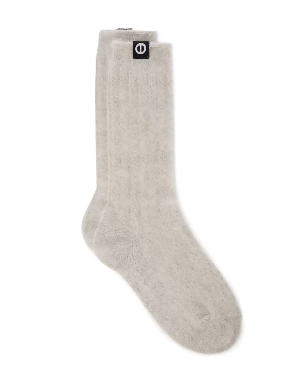 Iceberg Technical Wool Socks With Logo | Women Daywear Ice | Socks