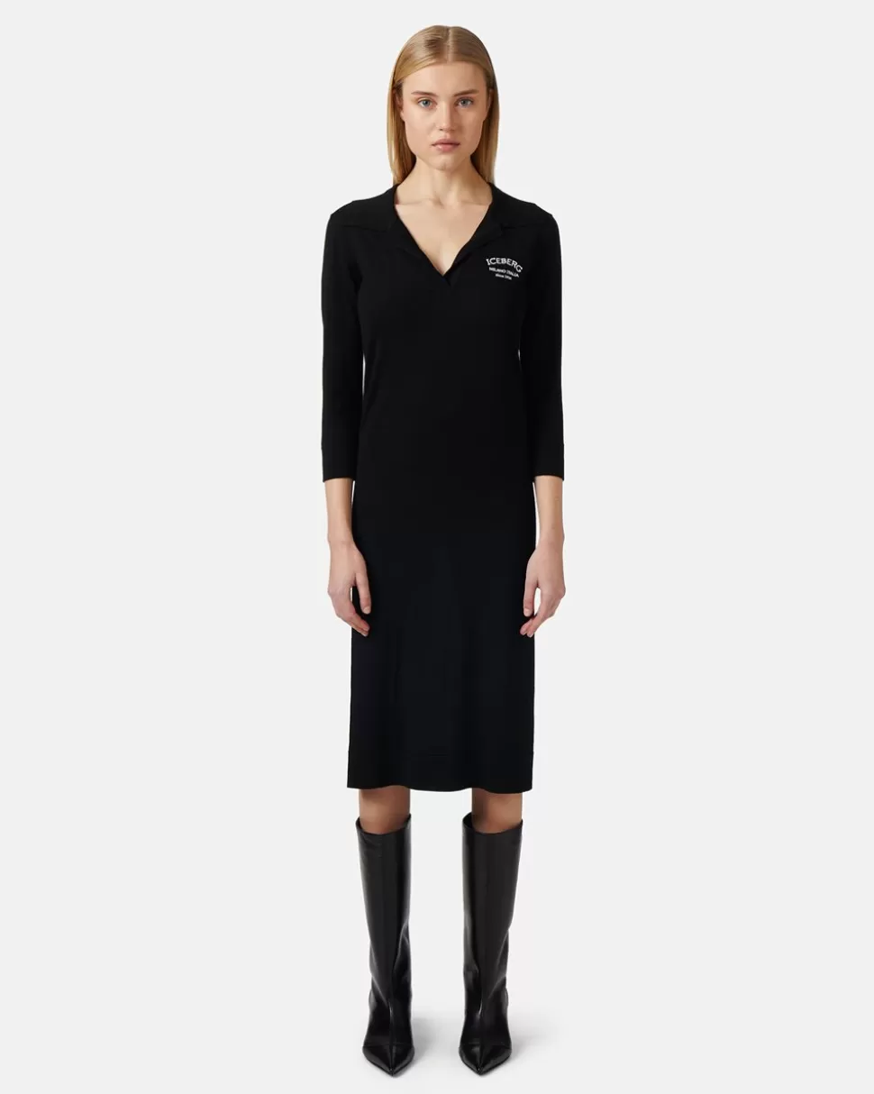 Iceberg Thin Wool Polo Dress | Women Knitwear | Dresses And Skirts