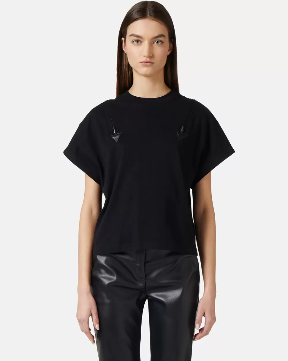 Iceberg T-shirt With Decorative Zips | Women T-Shirts And Tops