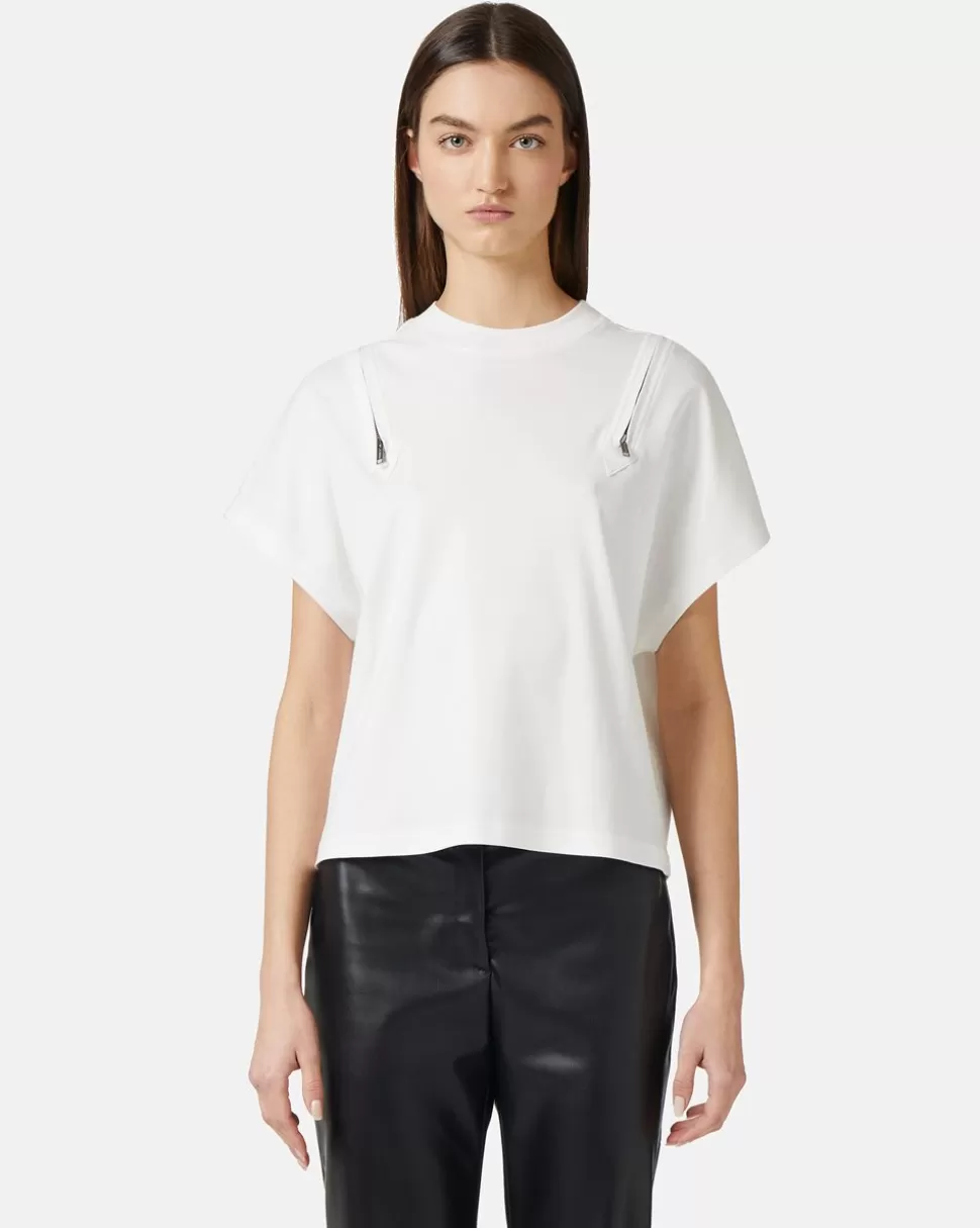 Iceberg T-shirt With Decorative Zips | Women T-Shirts And Tops