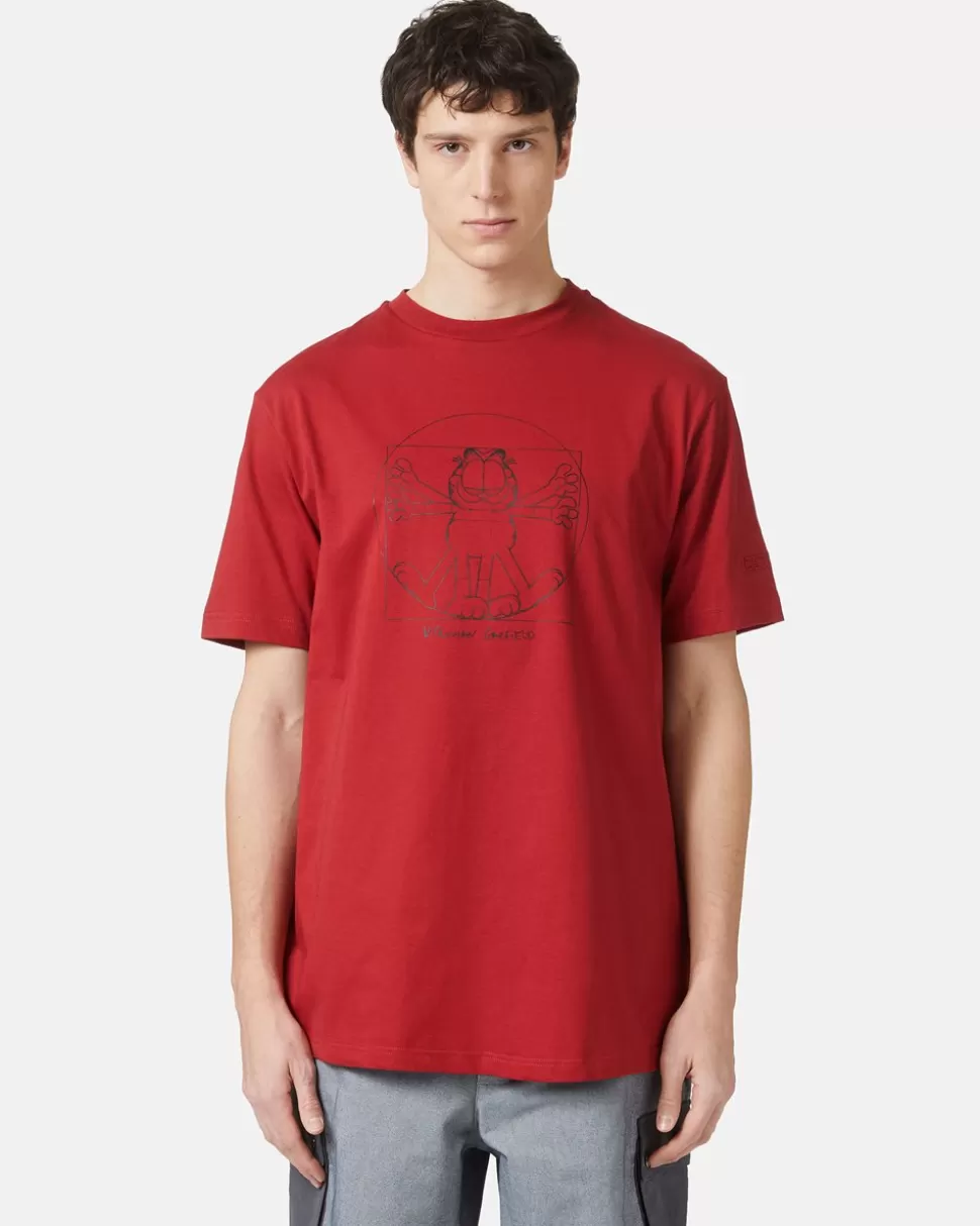 Iceberg T-shirt With Vitruvian Garfield Print | Garfield | T-Shirts And Polo