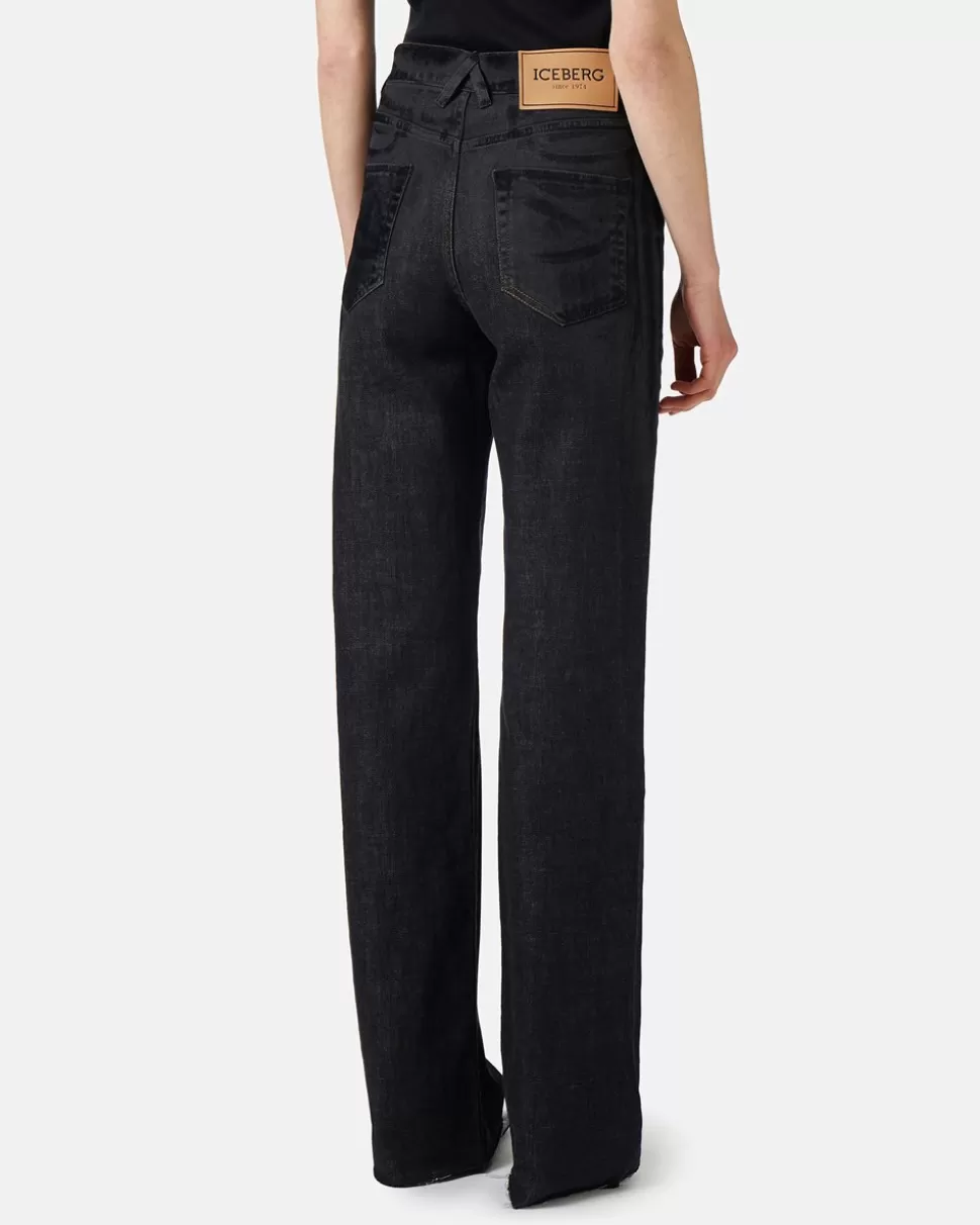 Iceberg Wide Fit 5 Pocket Trousers | Women Cactus Snake | Trousers