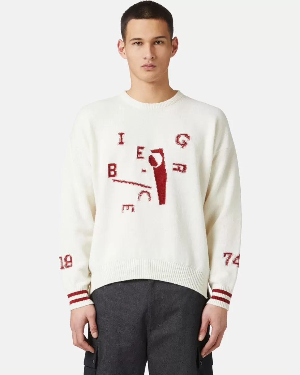 Iceberg Wool Blend Sweater With Logo | Knitwear