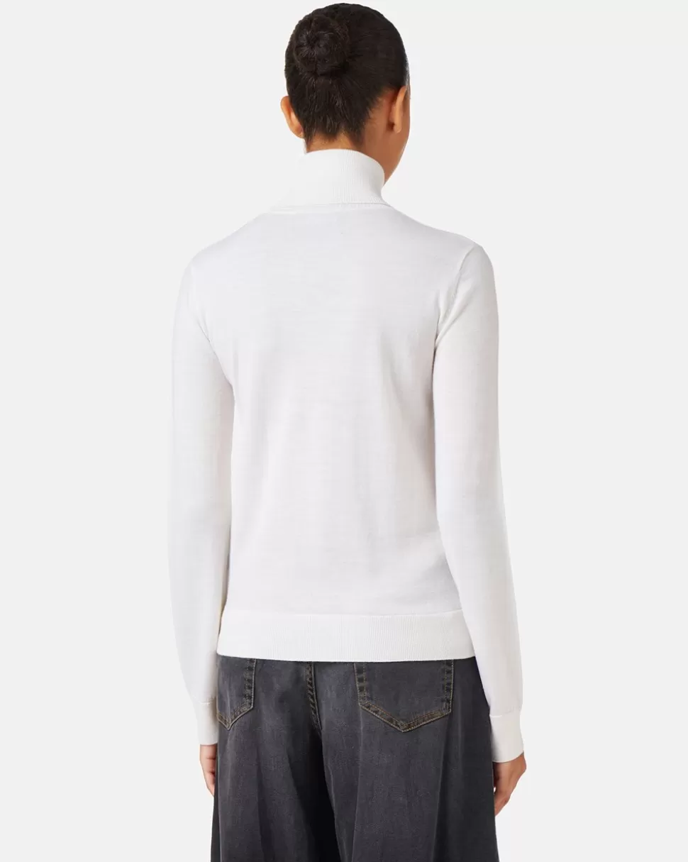 Iceberg Wool Mock-neck Sweater With Milano Logo | Women Knitwear