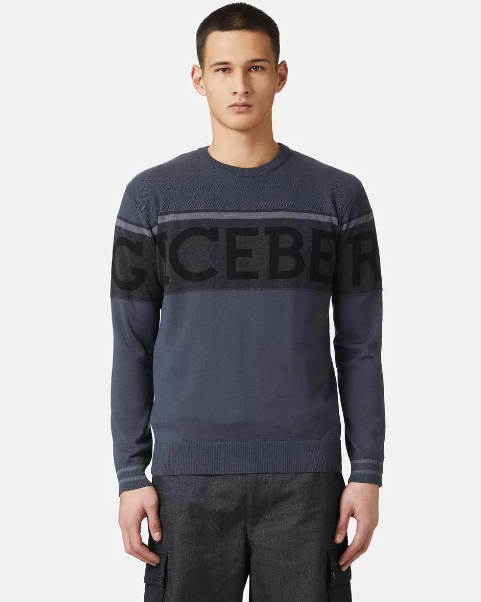 Iceberg Wool Sweater With Logo | Mix Material | Knitwear