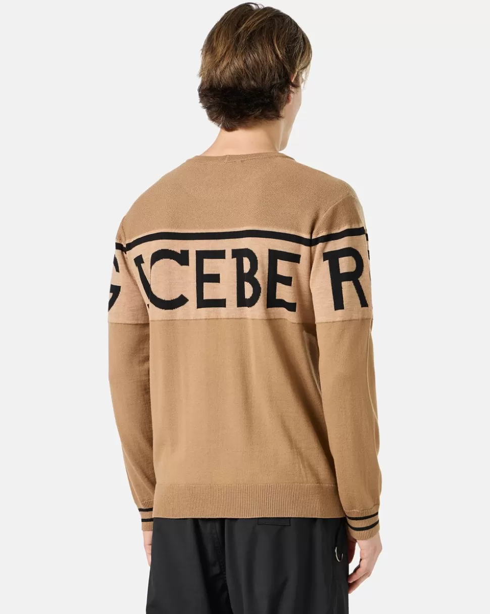 Iceberg Wool Sweater With Logo | Knitwear